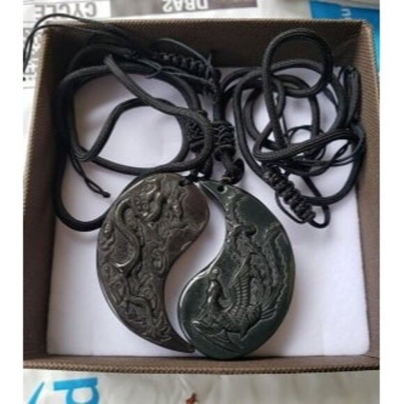 New Dragon and Phoenix Necklace,Yin Yang Pendant Necklaces for Couples - Picture 1 of 1